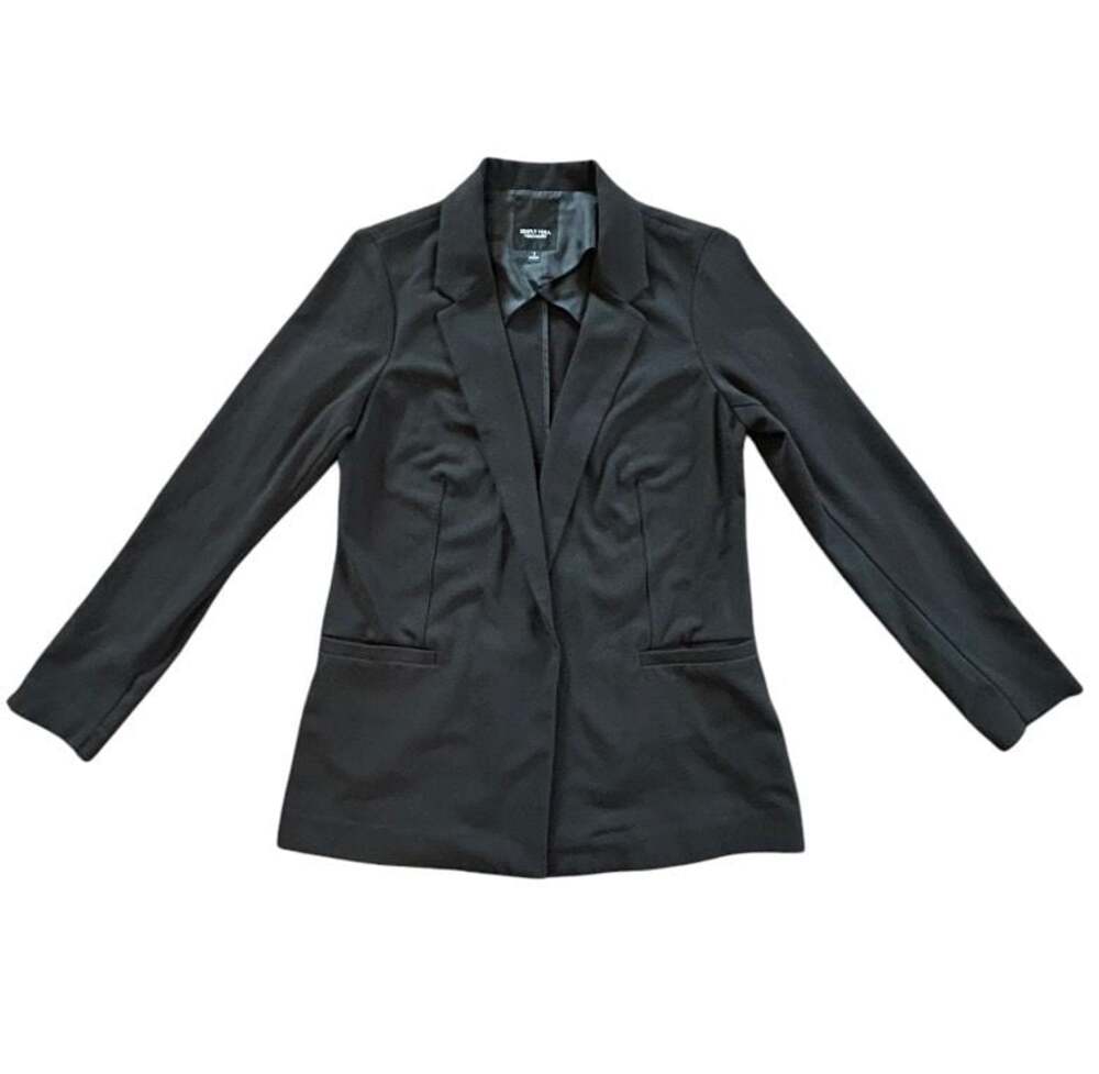 Simply Vera Vera Wang Women's Black Fitted Blazer Jacket